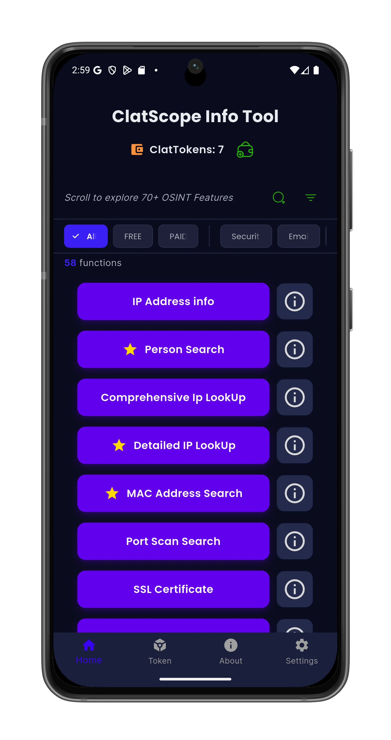 ClatScope (OSINT) screenshot